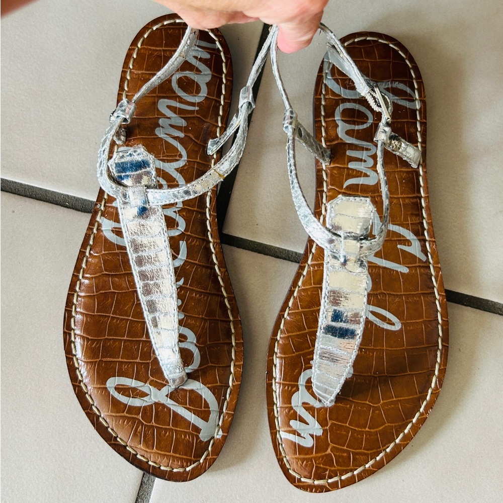 🩴Sam Edelman- Gigi, Women’s, Metallic Silver, Size 6 Sandals🩴